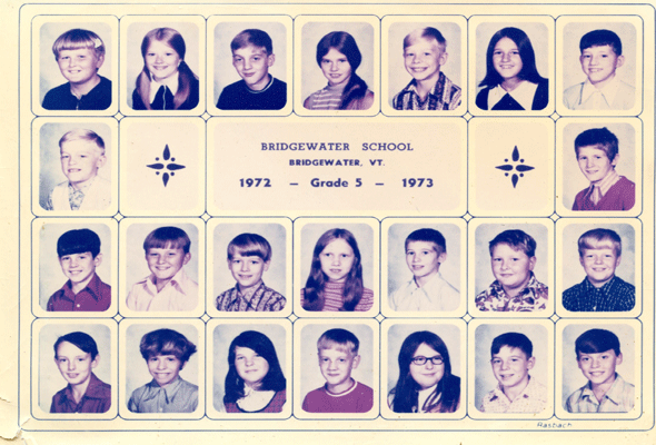 Bridgewater Village School 1972-1973 grade 5