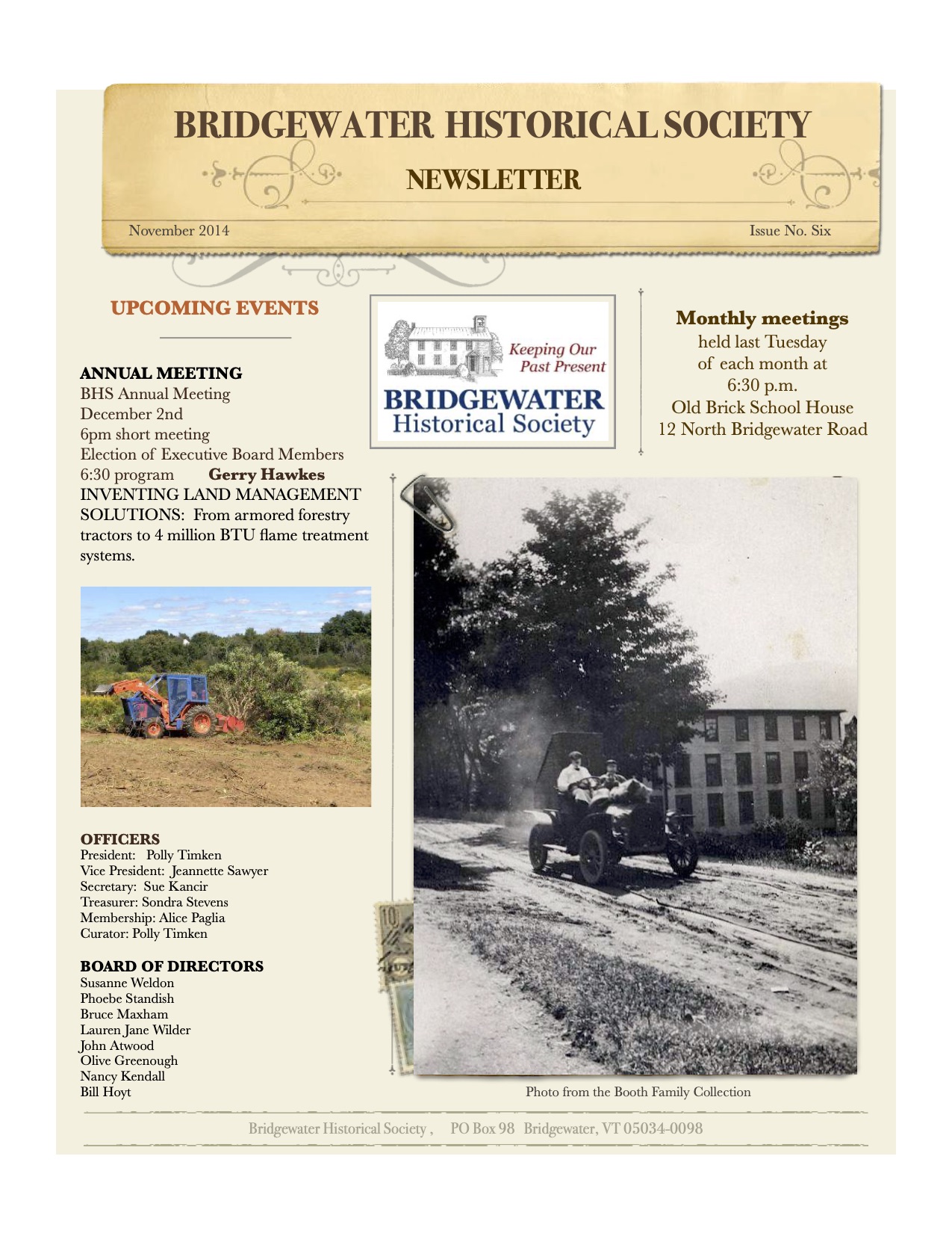2014 Bridgewater Newsletter – November